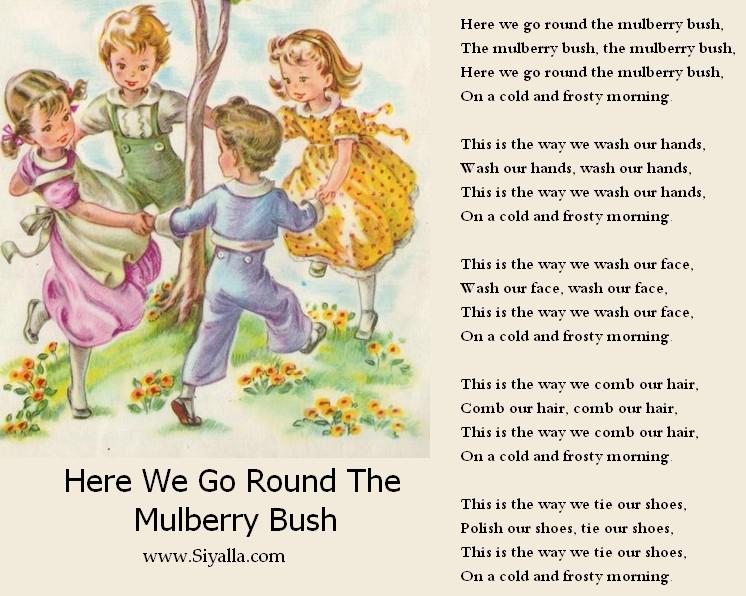 Go round песня. Round the Mulberry Bush. Here we go the Mulberry Bush. Mulberry Bush Song. Here we go Round the Mulberry Bush Song.